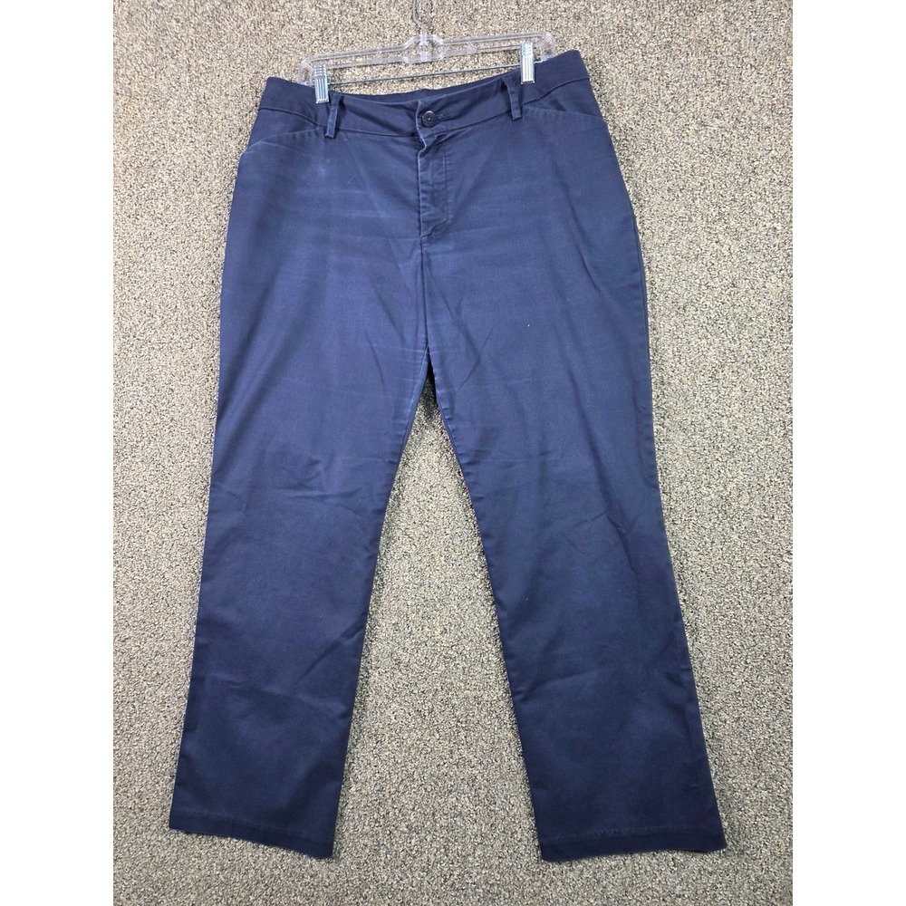 Lee Chino Pants‎ Men 14 Short Navy Blue Wrinkle Free Straight Leg 104637547